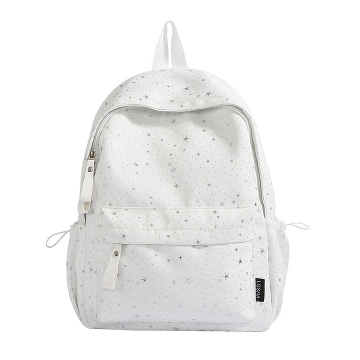 Star-Printed School Backpack