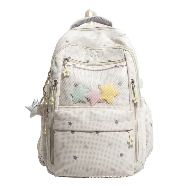 Star-Motif Multi-Pocket Backpack Kalsten