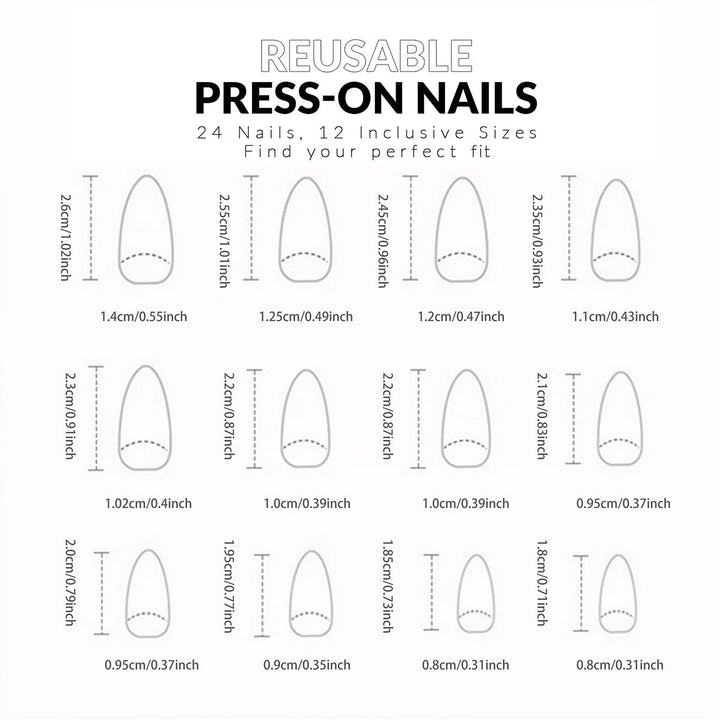Decorative Floral Press-On Nail Tips Kalsten
