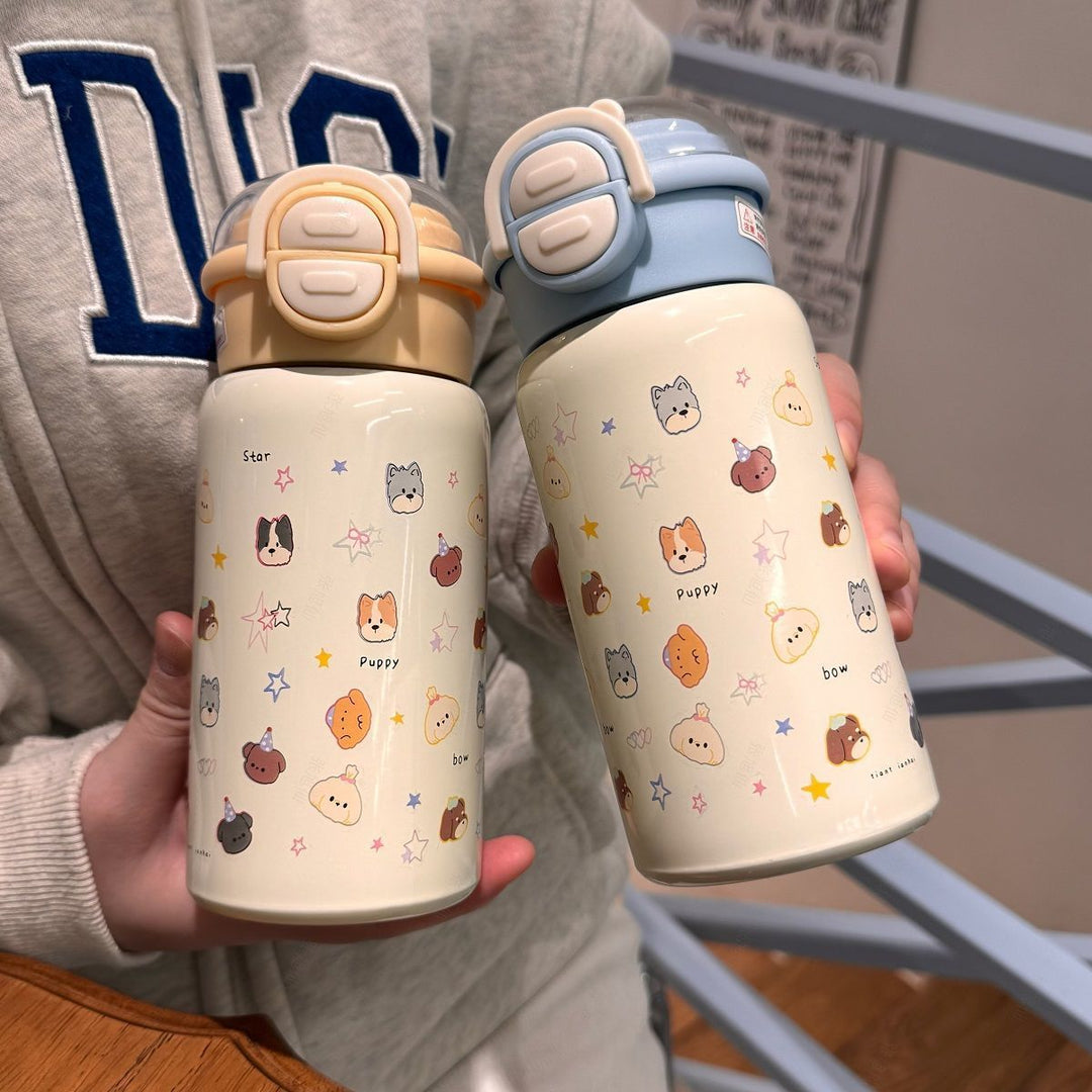 Ladies water bottle with cute animal motifs and safe closure system Kalsten