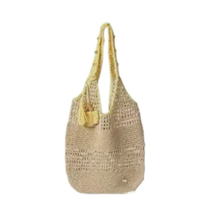 Tote bag made from hand-crocheted yarn with ergonomic shoulder straps Kalsten