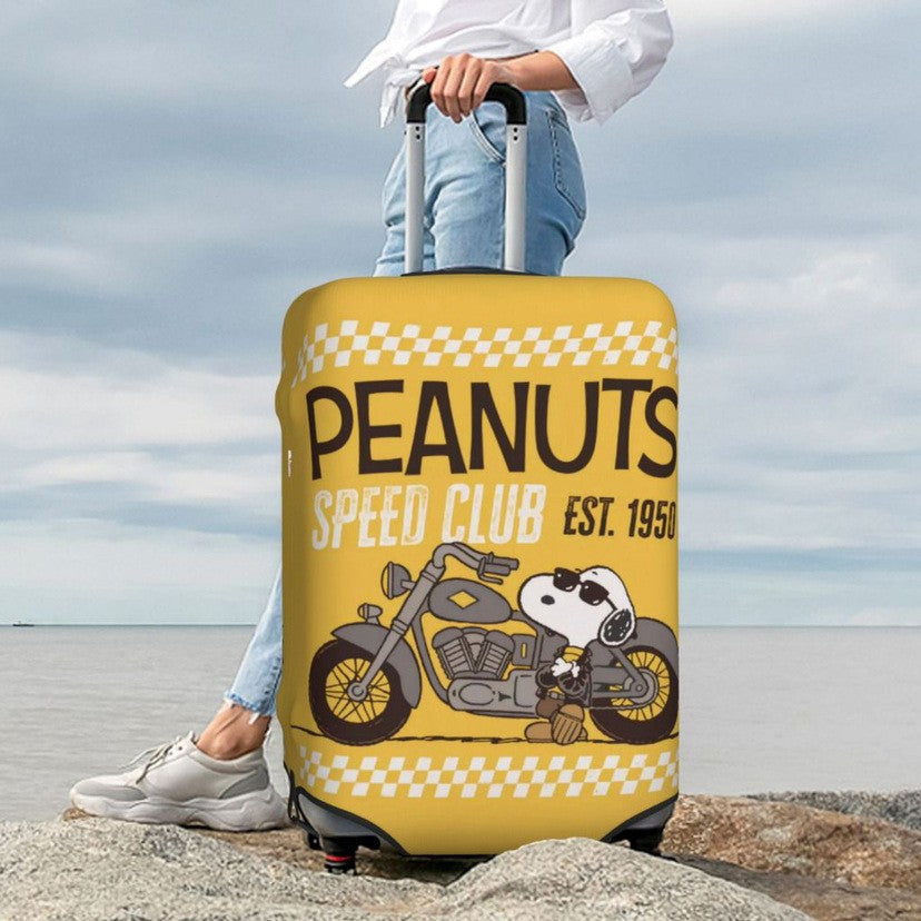 Unisex nano elastic suitcase cover with durable stretch material, zip opening and contrasting comic print Kalsten