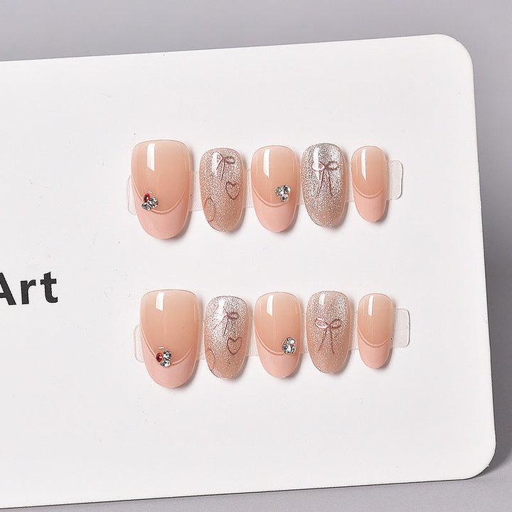 Elegant French Tip Press-On Nail Art Kalsten 1787316010
