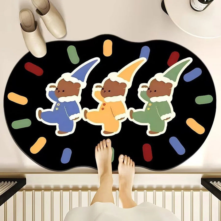 Cute Cartoon Bear Bath Mat Kalsten
