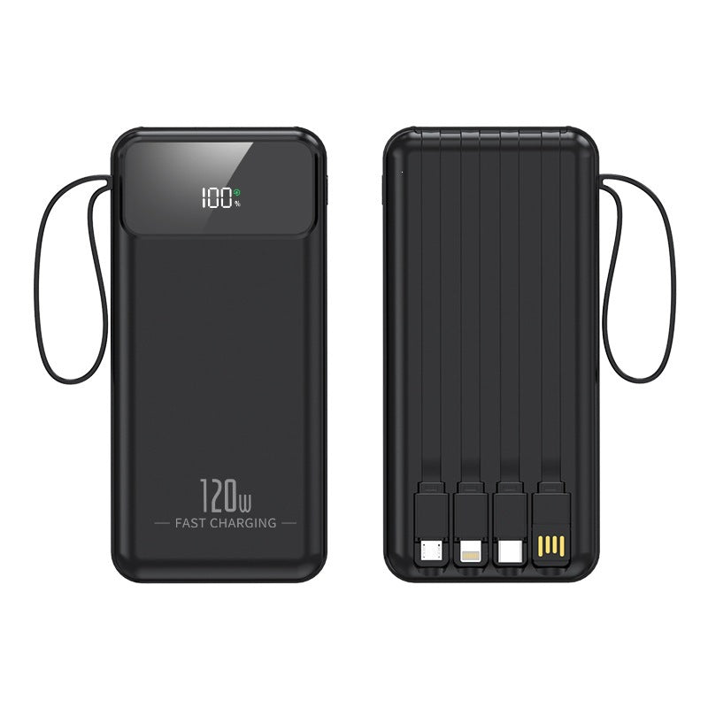 Powerbank with integrated multifunctional charging cables and digital display Kalsten