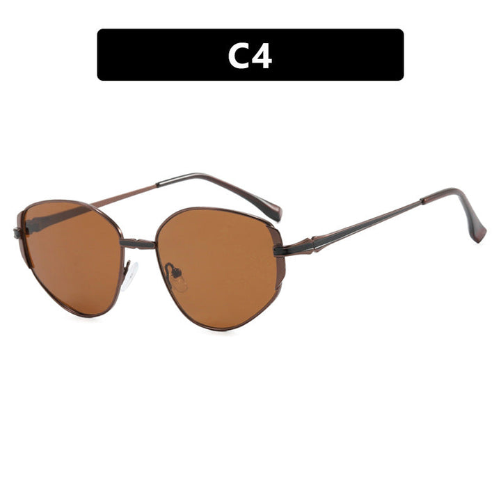 Women modern geometric sunglasses with stylish metal frame Kalsten