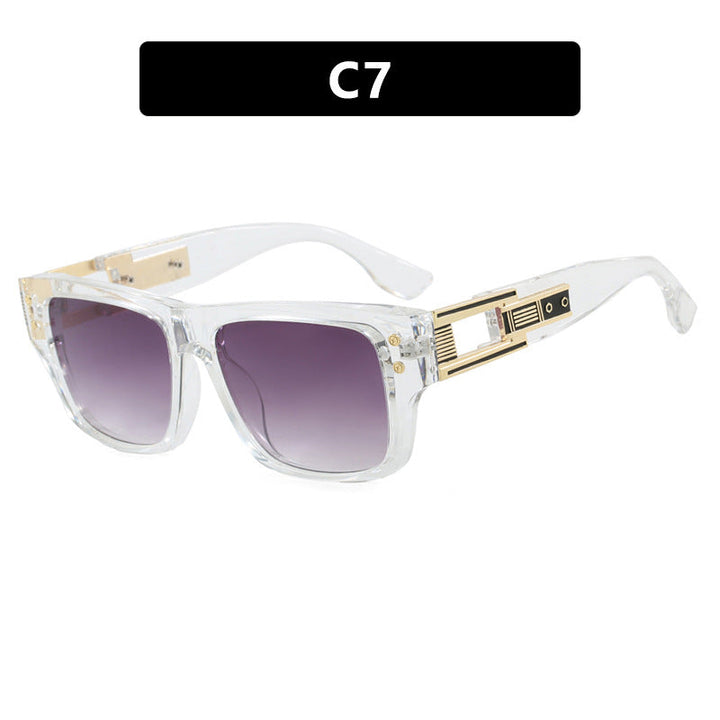 Women’s trendy square sunglasses with elegant gold decorative structure Kalsten