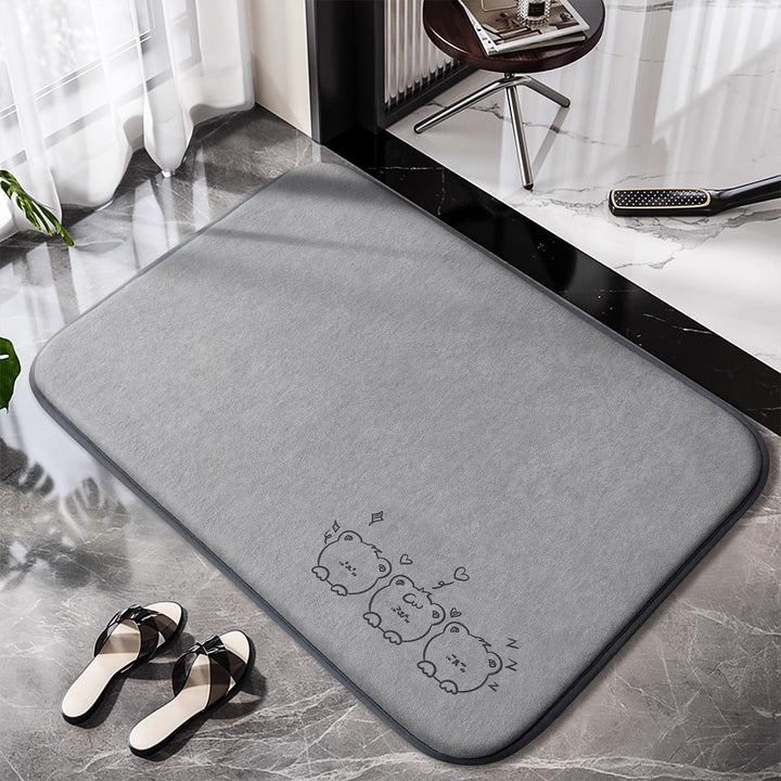 Non-slip bathroom rug with charming design Kalsten