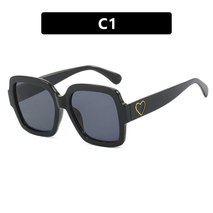 Women's square sunglasses with fashionable heart accent Kalsten