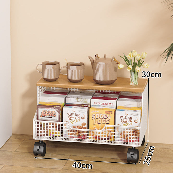 Multi-Tiered Rolling Kitchen Storage Rack Kalsten
