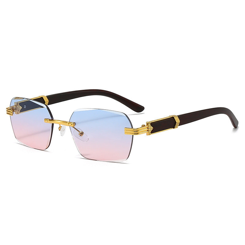 Women’s fashionable square sunglasses with golden accents Kalsten