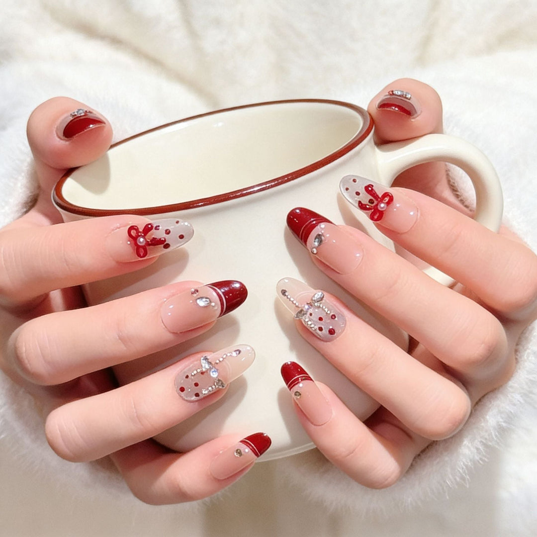 Premium Rhinestone-Embellished Nail Art Extensions Kalsten