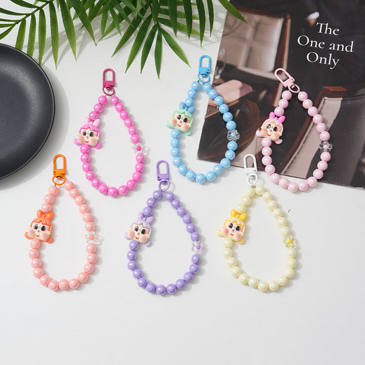 Cartoon-Themed Beaded Keychain kalsten