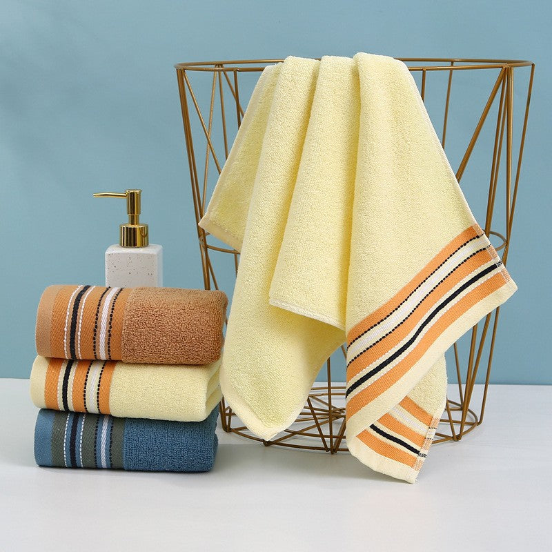 Premium Terry Bath Towel With Elegant Striped Border Kalsten