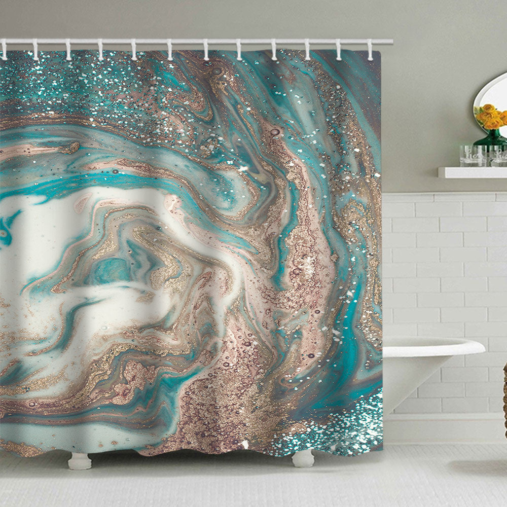 Artistic Marble Design Shower Curtain Kalsten
