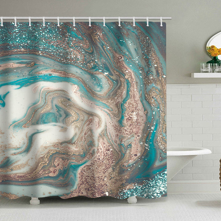 Artistic Marble Design Shower Curtain Kalsten