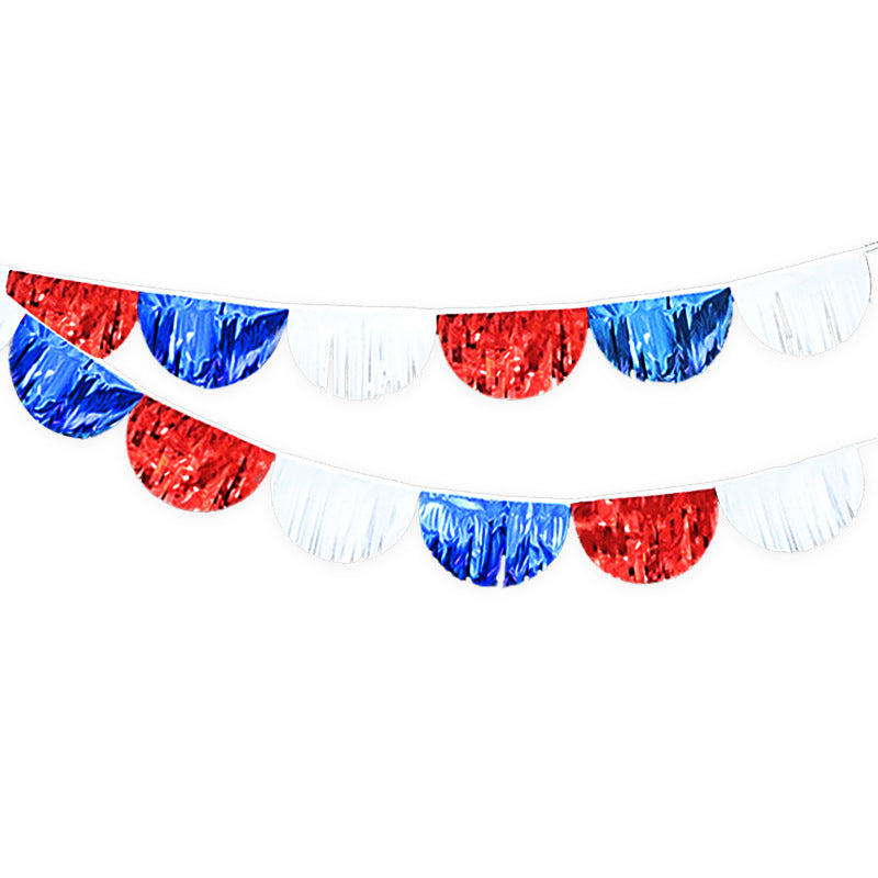 Unisex nan decorative half-circle fringed garland made of metallic foil twelve-piece party decoration with reusable hanging loops Kalsten