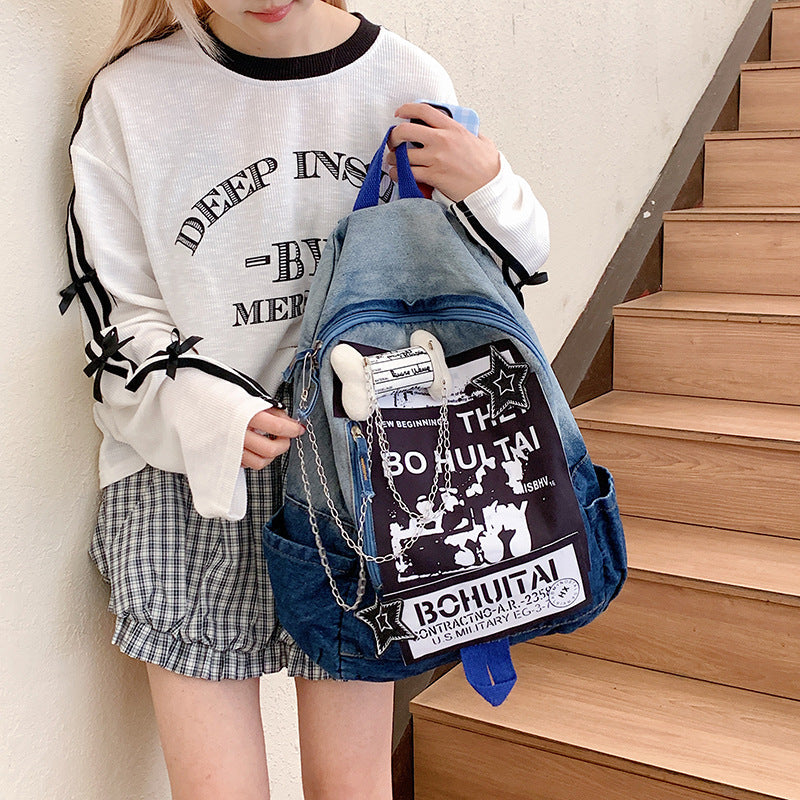 Casual Graphic Print School Backpack Kalsten