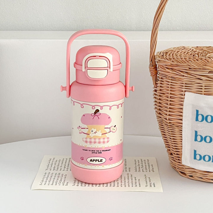 Women Insulated Drinking Bottle with Practical Carry Handle and Cute Design Kalsten