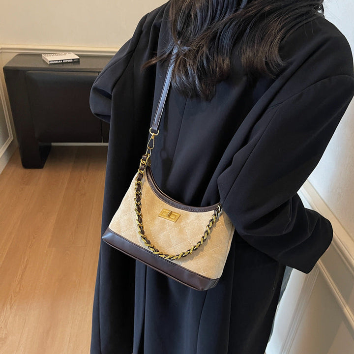 Elegant Quilted Chain Crossbody Bag Kalsten