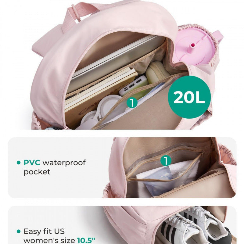 Sporty tennis backpack with shoe compartment and practical outer pockets Kalsten