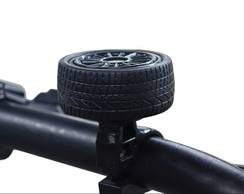 novelty wheel-shaped bicycle bell with adjustable handlebar clamp Kalsten