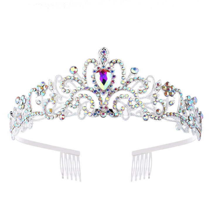 Ladies Sparkling Crystal Tiara with Filigree Design Kalsten