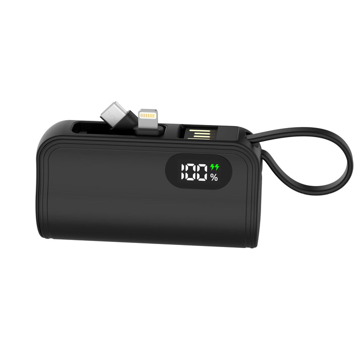 Compact power bank with integrated charging cable Kalsten