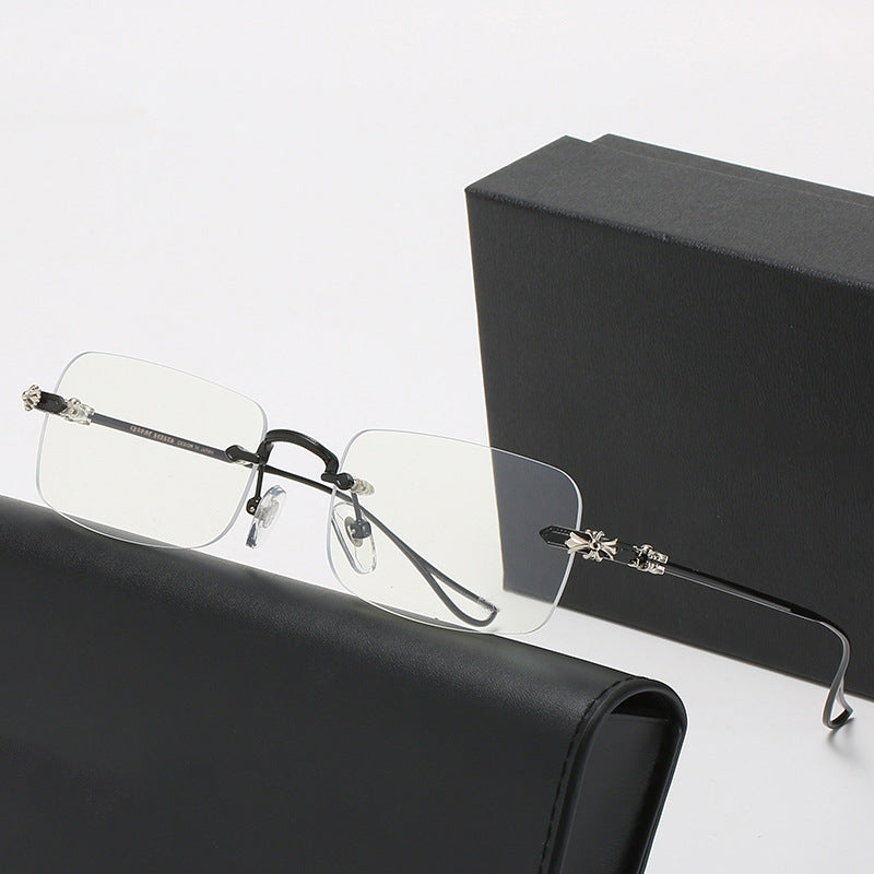 Ladies fashionable correction glasses with elegant square frame and decorated temples Kalsten