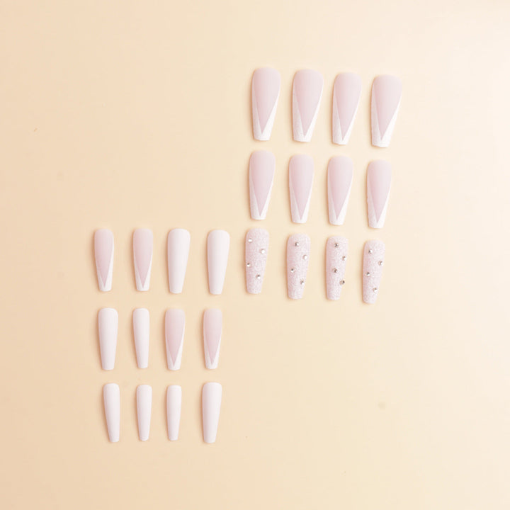 Premium Rhinestone-Embellished Stiletto Press-On Nails Kalsten
