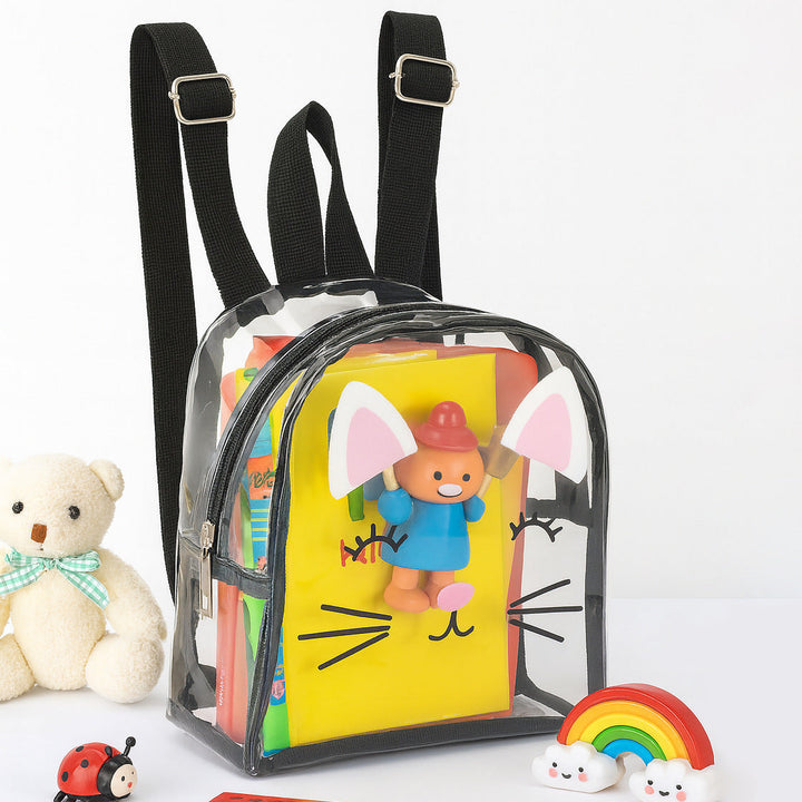 Transparent backpack with playful cat design Kalsten