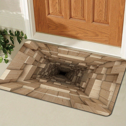 Gold Coin-Patterned Decorative Entrance Mat Acalora
