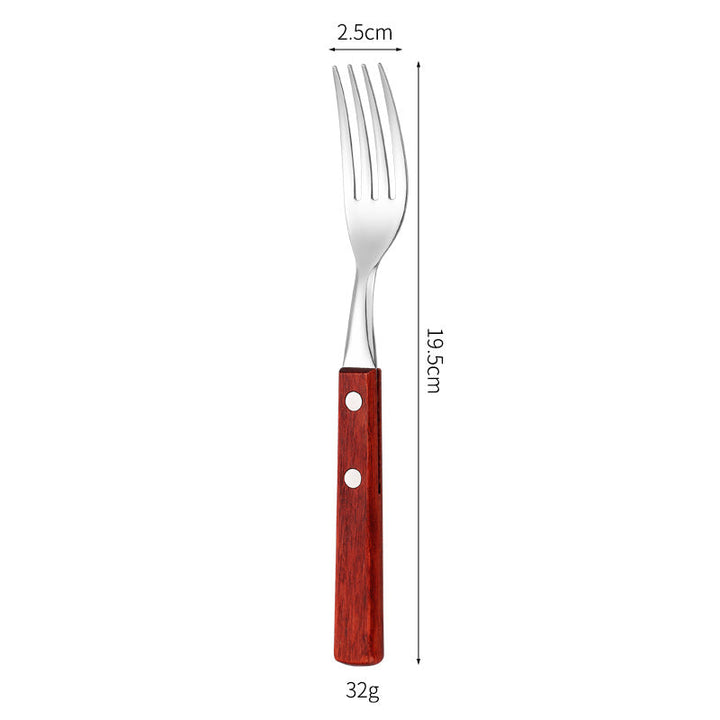 Dessert spoon with ergonomic wooden handle Kalsten