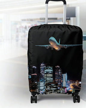 Unisex expandable suitcase cover with cat pattern, elastic protective material and zipper Kalsten
