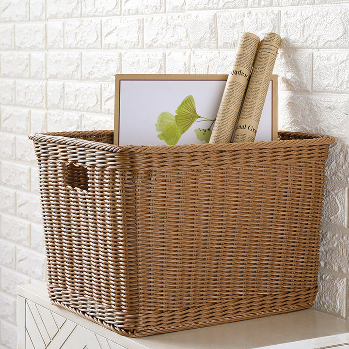 Rectangular Handwoven Storage Bin Kalsten