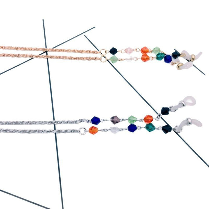 Filigree jewelry necklace with colorful crystals Kalsten