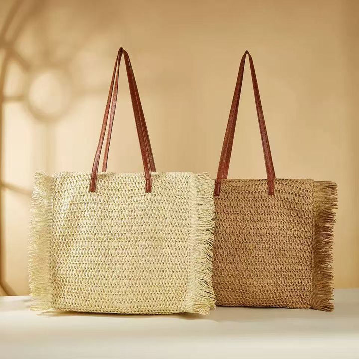 Elegant Raffia Shopping Bag Kalsten