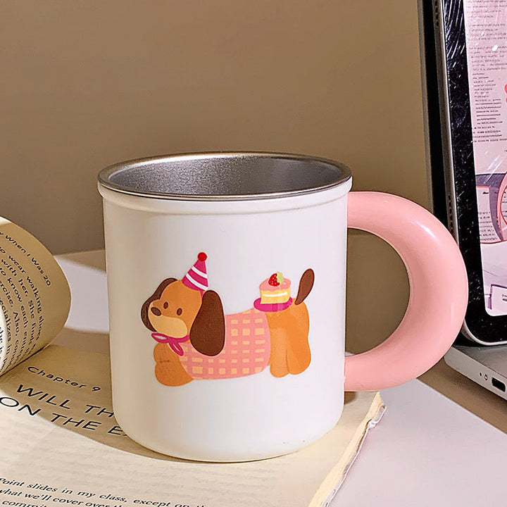 Ceramic mug with playful dog motif Kalsten