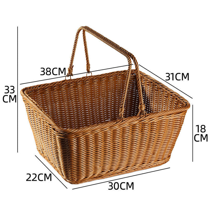 Unisex Handcrafted Basket with Sturdy Handles Kalsten
