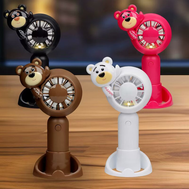 Unisex Portable Handheld Fan with Animal Design and LED Light Function Kalsten