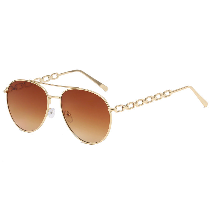 Women's Oversized Sunglasses with Fashionable Chain Frame Kalsten