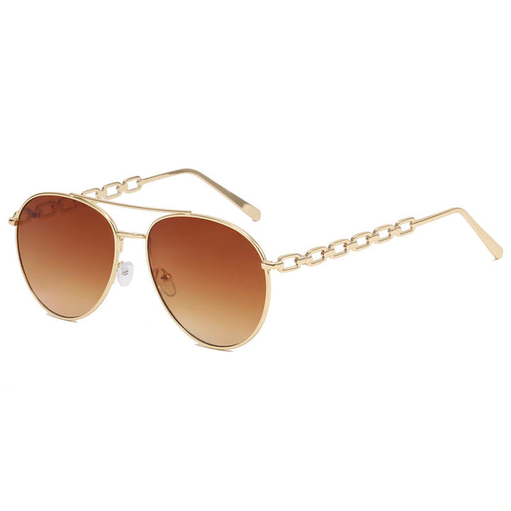 Women's Oversized Sunglasses with Fashionable Chain Frame Kalsten