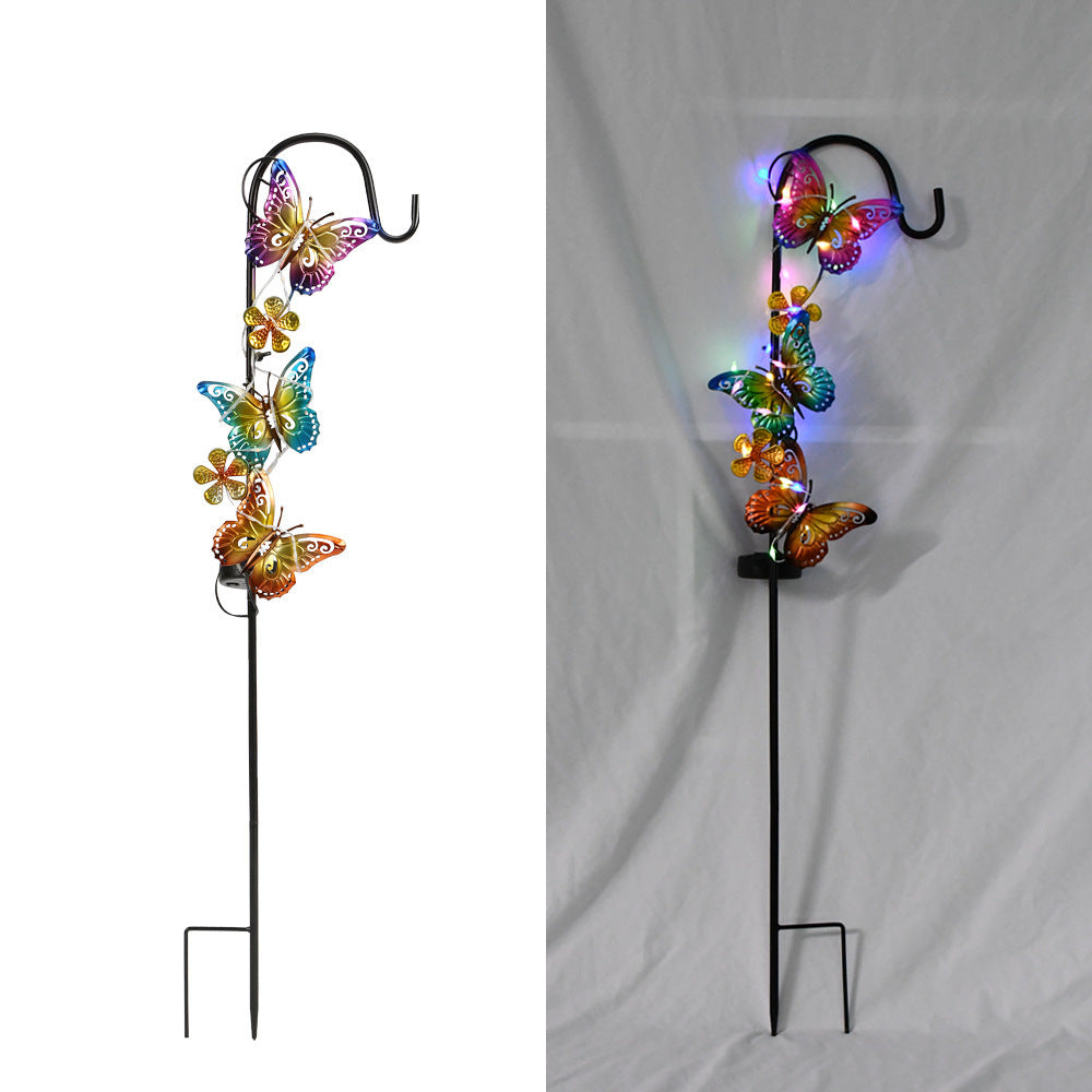 Solar LED Butterfly Garden Stake Decorative Metal Yard Ornament Kalsten
