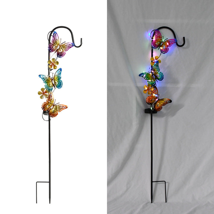 Solar LED Butterfly Garden Stake Decorative Metal Yard Ornament Kalsten