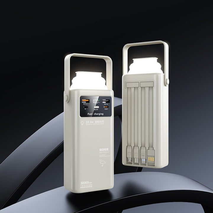 Portable power bank with LED lighting and fast charging function Kalsten
