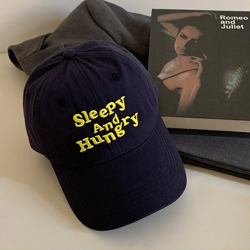 Women's Relaxed Cotton Baseball Cap with Playful Embroidery Kalsten