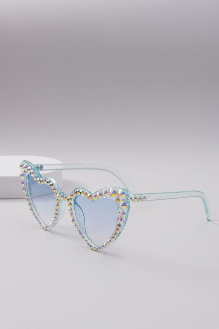 Women's Heart-Shaped Sparkle Sunglasses Kalsten