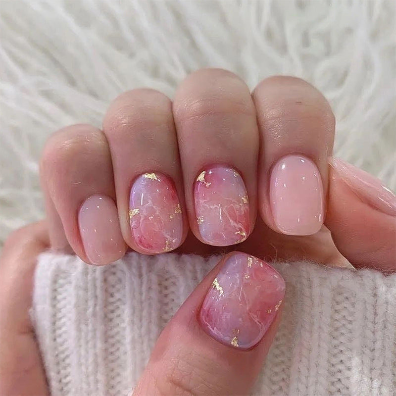 Marbled Gel Press-On Nail Art Kalsten