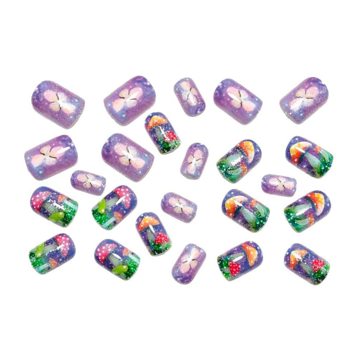 Artificial Nails in Playful Mushroom Design Kalsten