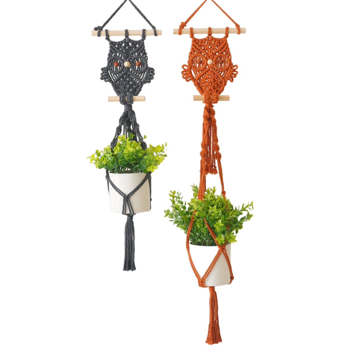 Decorative Macrame Owl Planter Acalora